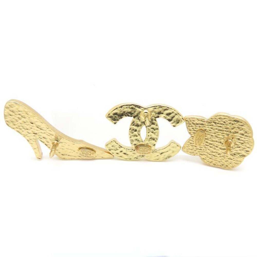CHANEL Authentic Gold Logo Brooch - Picture 5 of 8